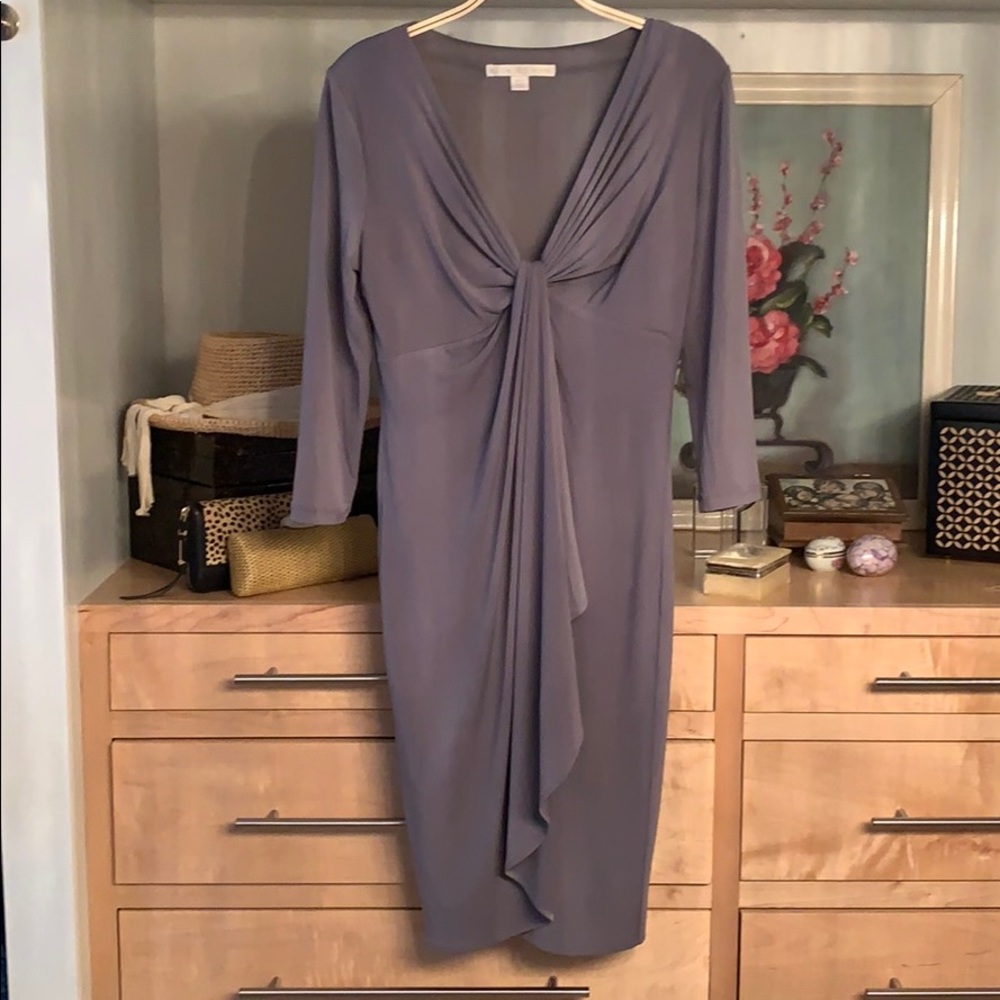 Boston Proper Drape Front Dress SZ 8